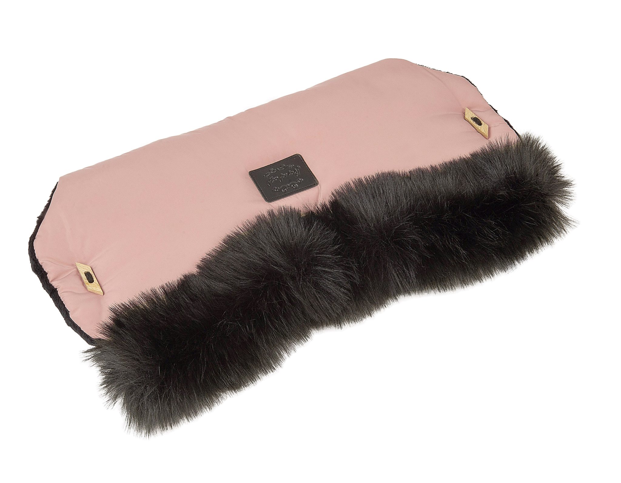 Prestižna zimska vreča Nevada COMBO z eko krznom - roza