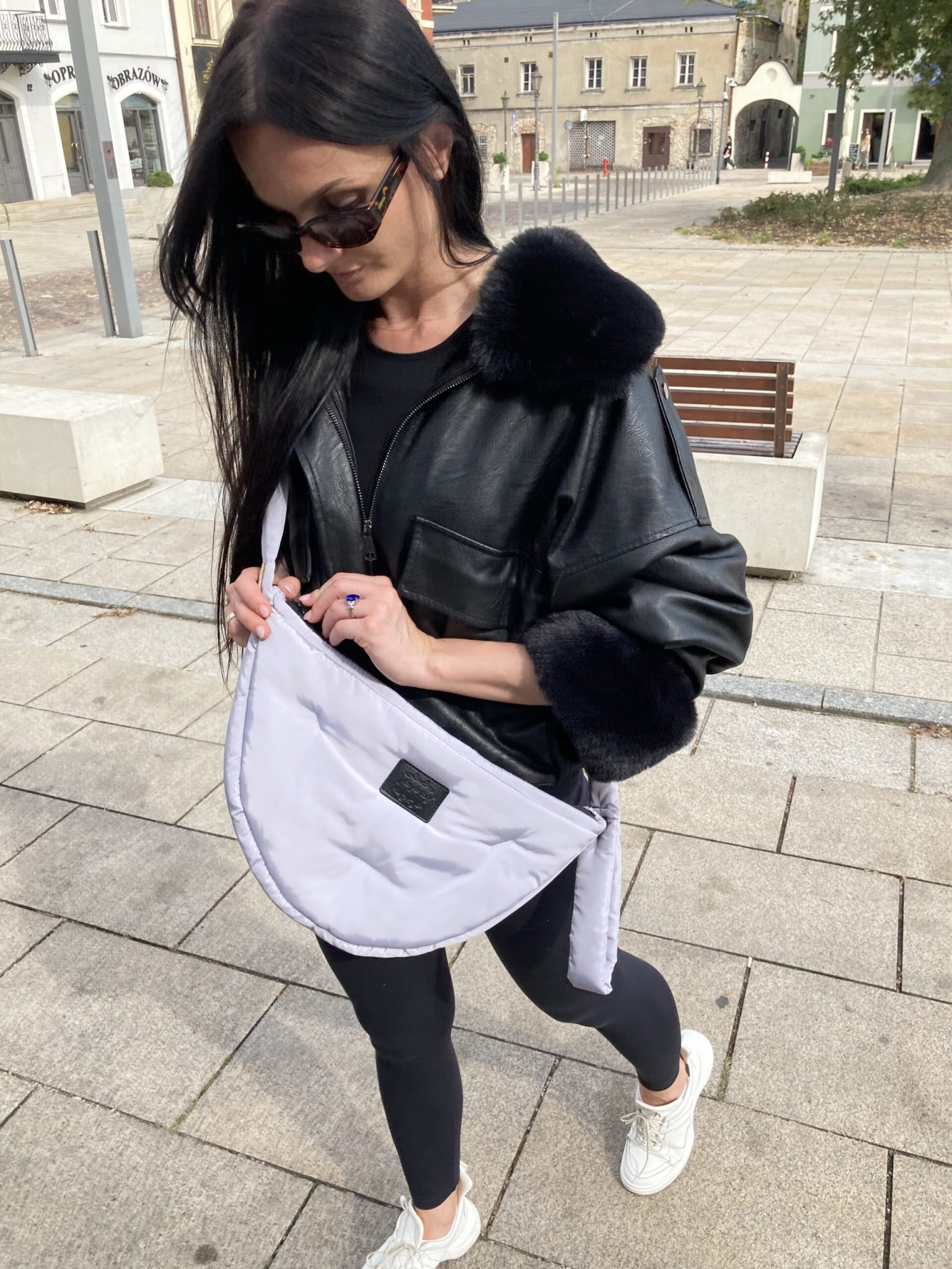 Prestižna zimska vreča Nevada COMBO z eko krznom - siva - slika 3