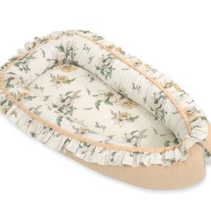 Gnezdece z volančki - bež rožice