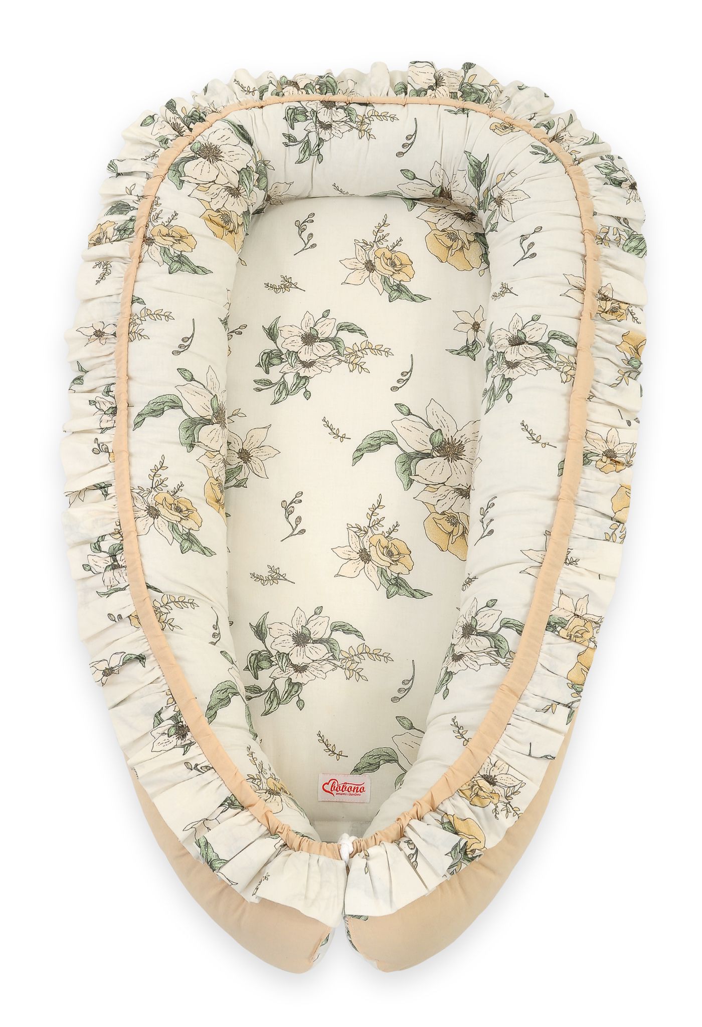 Gnezdece z volančki - bež rožice