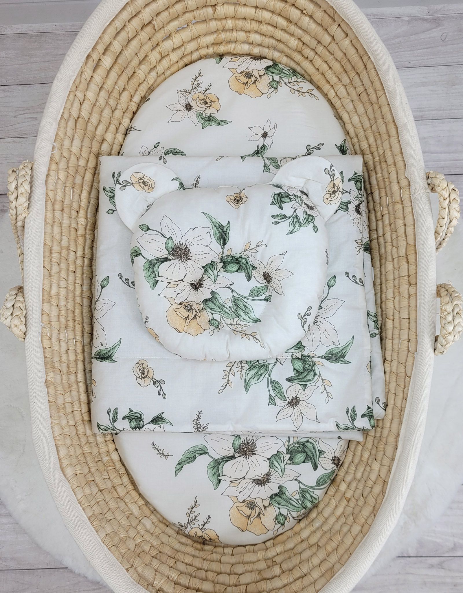 Gnezdece z volančki - bež rožice