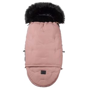 Prestižna zimska vreča Nevada COMBO z eko krznom - roza