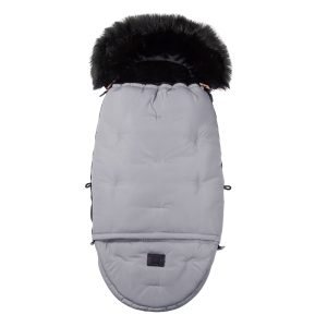 Prestižna zimska vreča Nevada COMBO z eko krznom - siva